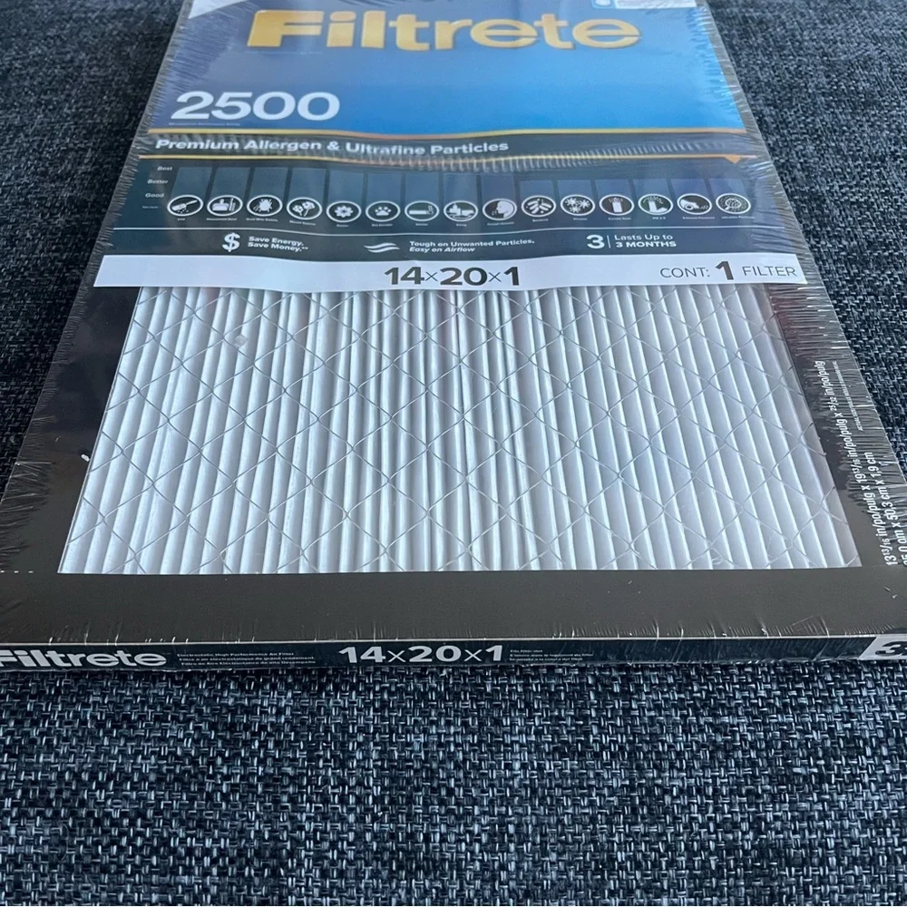 NWT 3M 2500 Series Filtrete 1" Filter MPR 2500 MERV 14, 4-pack - Picture 2 of 5